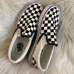 Vans NWOT Checkerboard Slip-ons